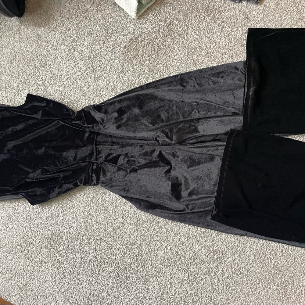 Worthington Black Velvet Jumpsuit - Picture 7 of 9